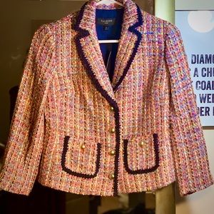 NWT Talbots Pink Tweed Blazer